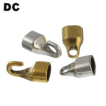 

10 sets/lot Clasp Diy Accessories Bracelet Clasps Hooks End Caps Flat Leather Cord For Bracelets Necklace DIY Jewelry Making