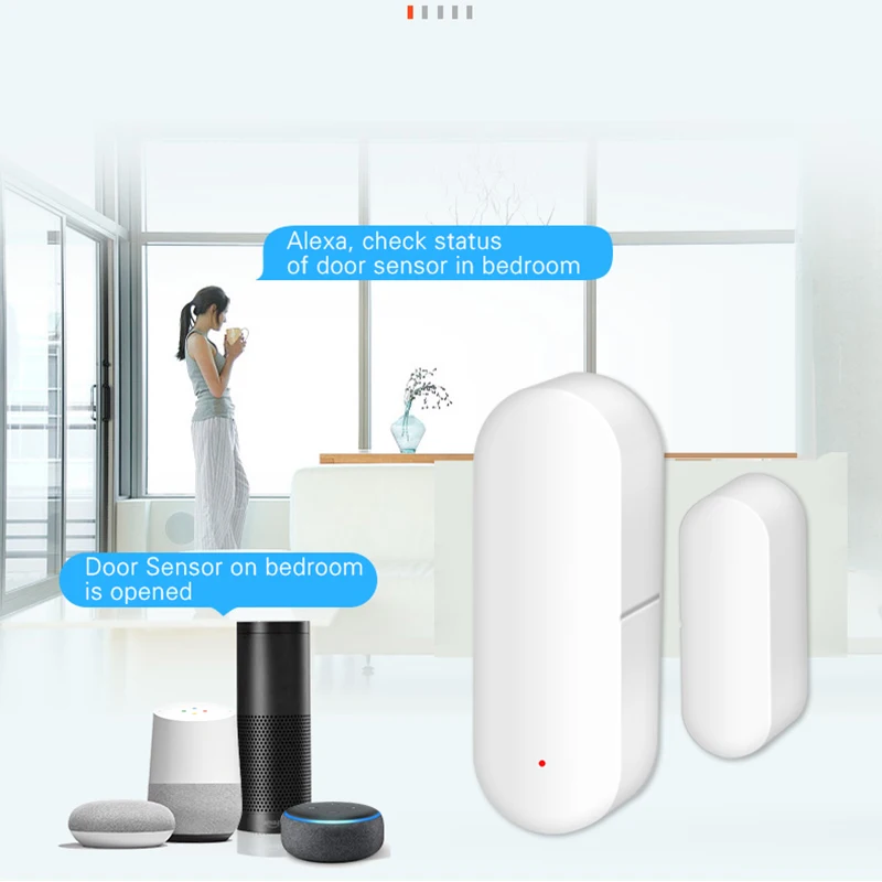 Смарт детекторы открытия/закрытия двери Tuya совместимые с Alexa Google Home IFTTT APP|Сенсор и
