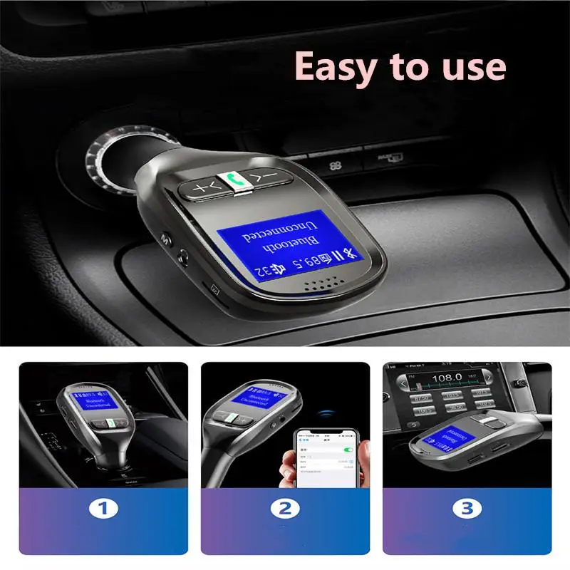 Универсальный Флип беспроводной Bluetooth Автомобильный MP3-плеер ЖК-дисплей автомобильные звонки через гарнитуру автомобильный Bluetooth fm-передатчик с USB зарядным устройством