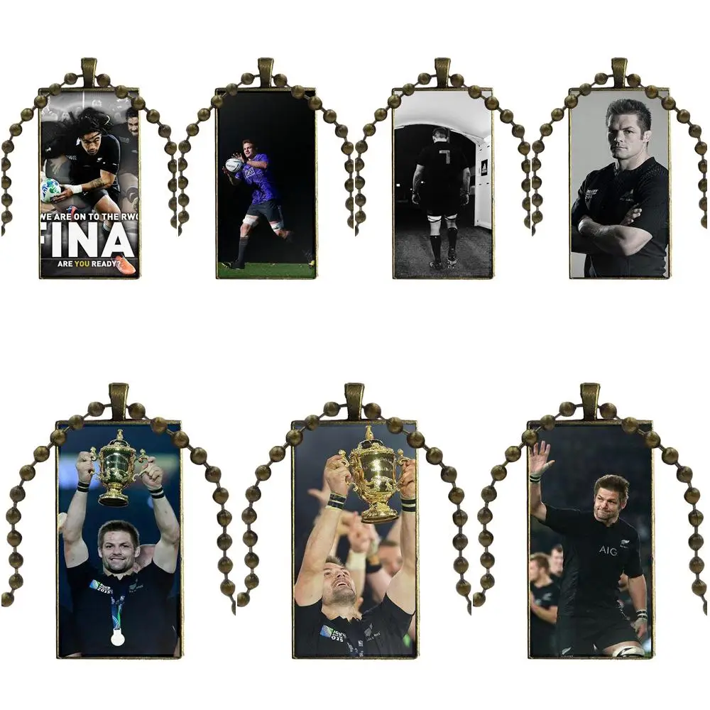 Черная Новая Зеландия Richie Mccaw стальная цветная стеклянная кабошон с