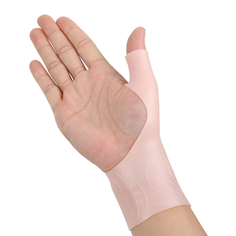 1Pair Silicone Gel Glove Therapy Wrist Thumb Support Gloves Arthritis Pressure Corrector Gloves for Right Left Hand Relief Pain