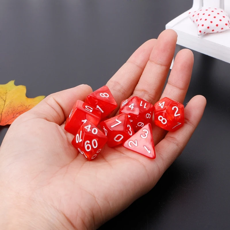 7 шт. многогранные кости 270C для Dragon Pathfinder D20 D12 2xD10 D8 D6 D4 | Спорт и развлечения