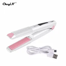 Мини-утюжок для путешествий, выпрямитель для волос с зарядкой от usb, Керамические Утюги с подогревом, портативные бигуди для волос, бигуди с большим ворсом