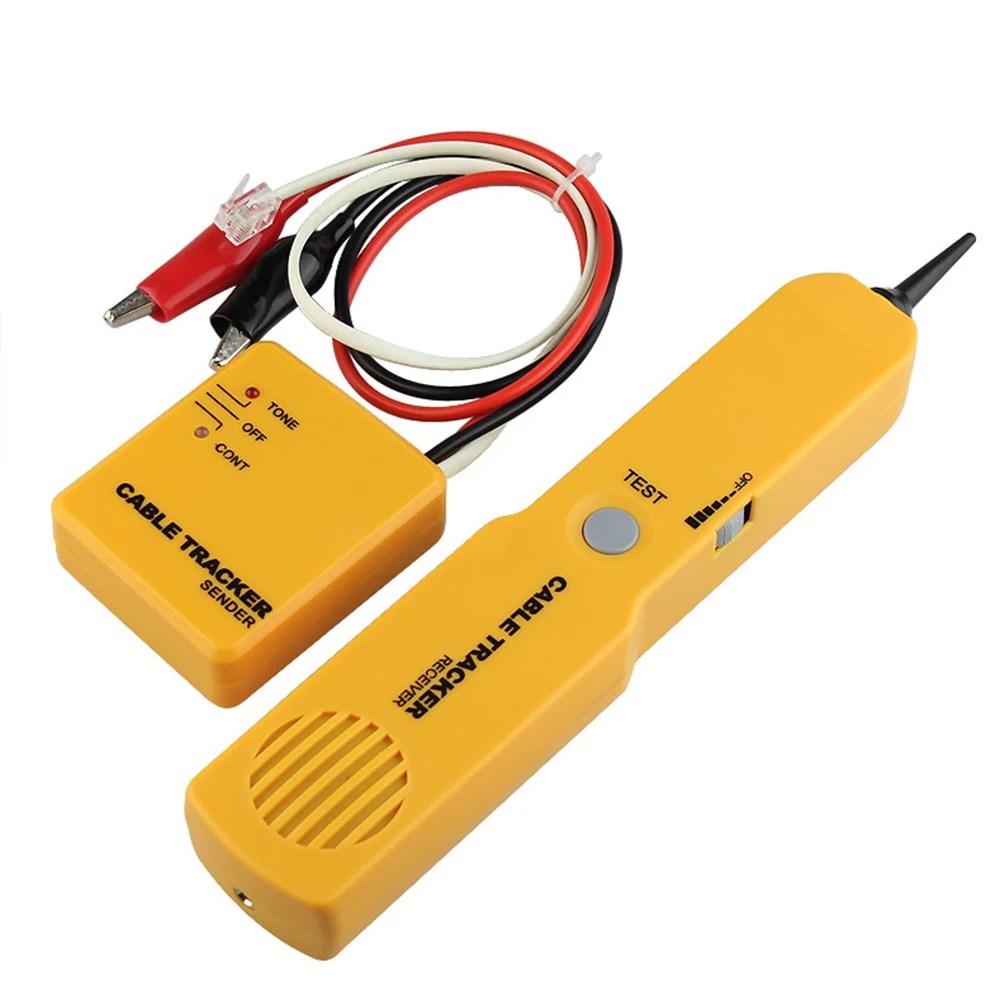 RJ11 Wire Tracker Network Telephone Cable Tester Tools Instrument Durable Portable Diagnose Tone Line Finder ABS Yellow Detector