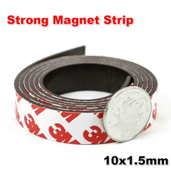 

1M Soft Strong Magnet Strip Self Adhesive Flexible Magnetic Tape Rubber Magnet Tape Blackboard Magnetic Sticker for Teaching DIY
