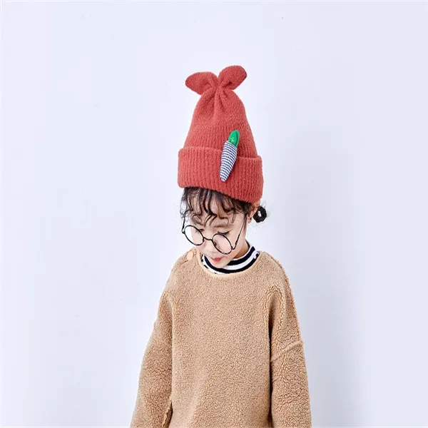 Для новорожденных девочек зимний теплый шарф с шариками вязаная шерстяная шапочка меховая шапка двойного назначения - Цвет: Красный