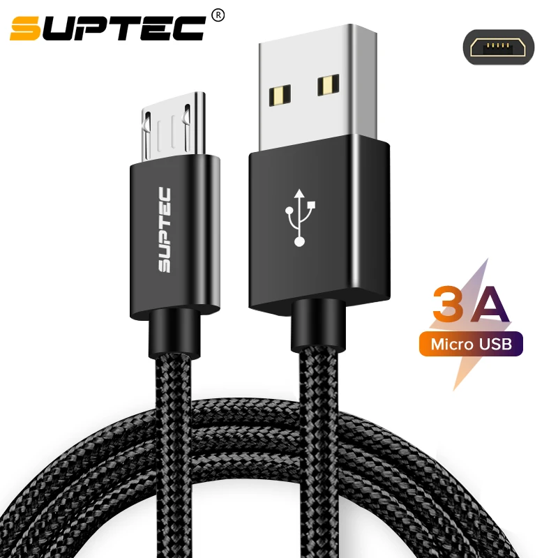 Suptec Micro USB кабель 3A Быстрая зарядка кабель для передачи данных Быстрая зарядка 3,0 кабель для мобильного телефона samsung Xiaomi huawei LG Andriod шнур