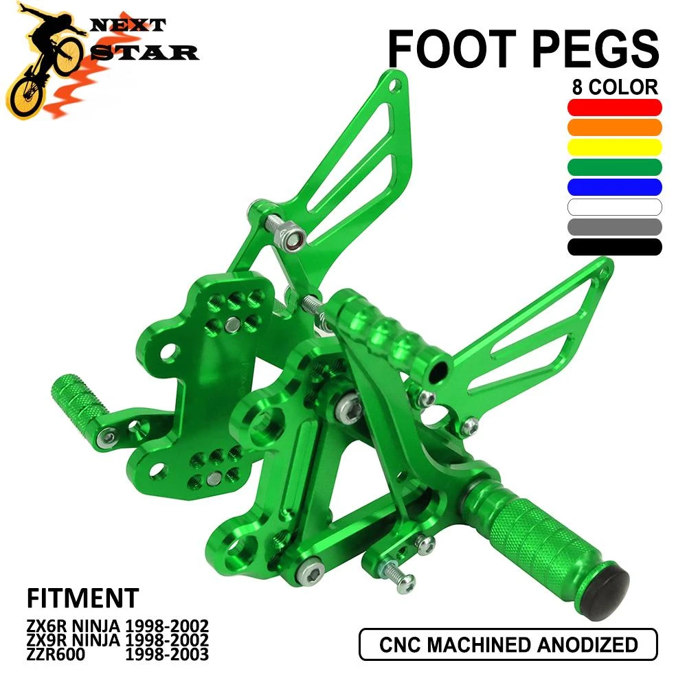 Motorcycle Adjustable Rear Footrest Footpegs Foot Pegs Pedals For
