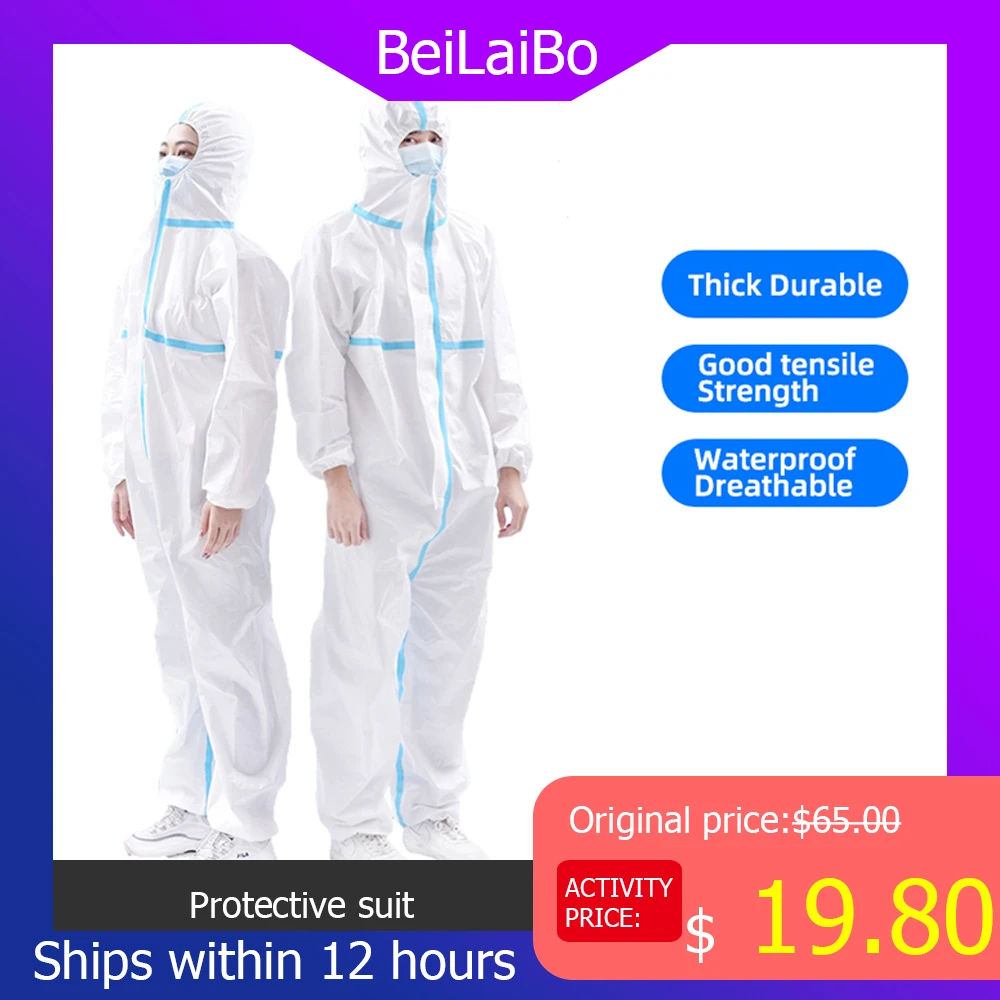 PPE Hazmat костюм защитная одежда Meltblown высокое антибактериальное многоразовое