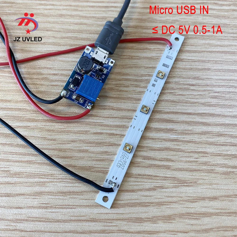 275nm 21 шт. UVC светодиодный DC 24 В для DIY UVC дезинфекционные лампы с USB блоком питания глубокий UVC светодиодный Фиолетовый светильник для стерилизации - Мощность в ваттах: UVC with USB Module