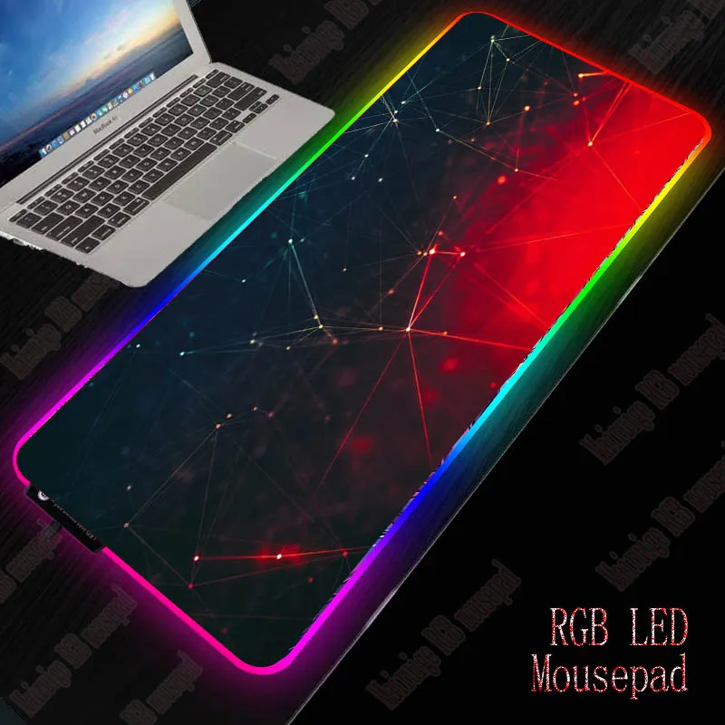 MRGBEST игровой Мышь Pad красные черные все Размеры цветная (RGB) и большой коврик для