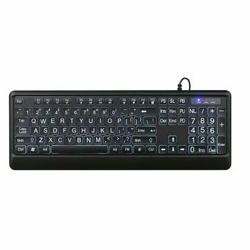 

Keyboard Deluxe LED Backlit Wired Keyboard Ideal For Office Workstations For The old Students keyboards for computer 421#2