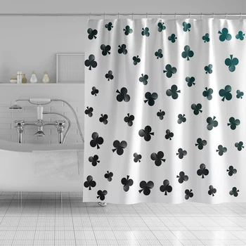 

Nordic Fashion Simple Green Plant Leaf Printed Shower Curtain Bathroom Waterproof Bohemian Bath Screen for Home Bathroom Decor