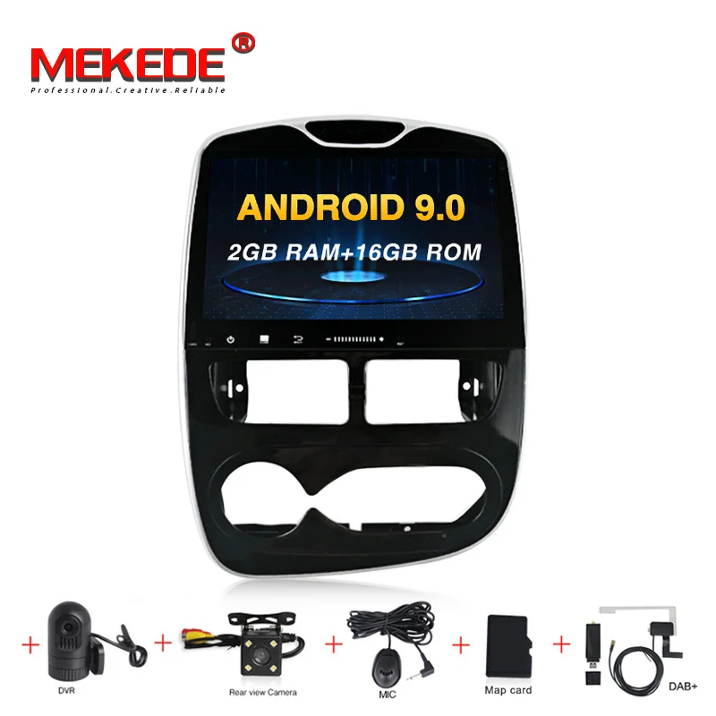 MEKEDE Android 9 автомобильный dvd-плеер gps навигация для Renault Clio 2013- радио рекордер мультимедийное головное устройство HD экран