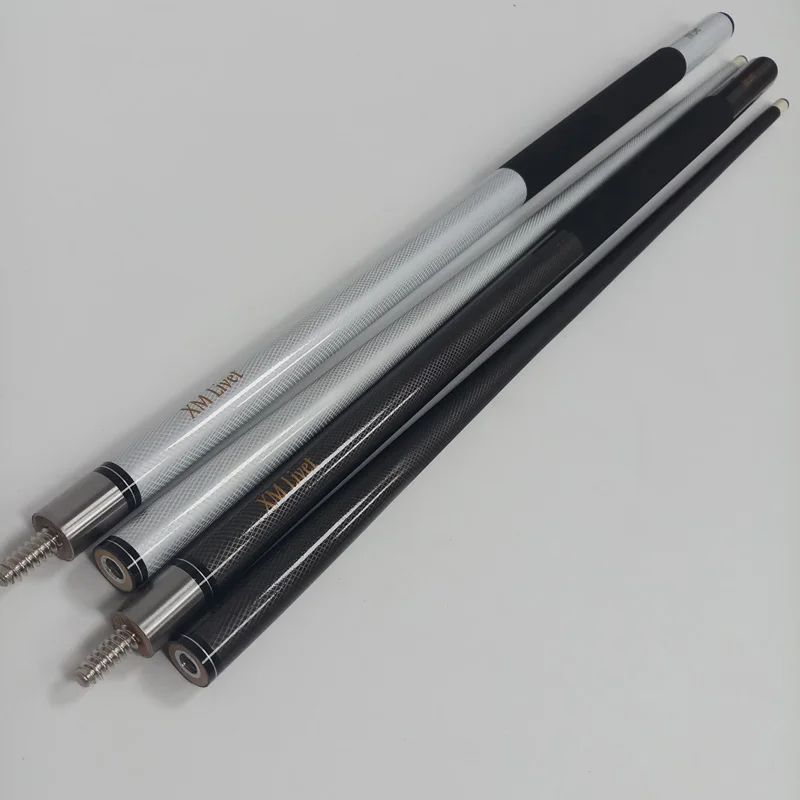 xmlivet white/grey 13mm carbon Pool Billiards cue sticks 58inch stainless steel cues Billiards accessories