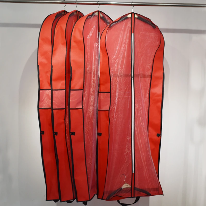 bolsa de ropa funda para vestido esmerilado protector de traje con cinta mágica geométrica 30x58.5x88cm con cremallera sin marco Wuyue Hua Bolsa impermeable para ropa 
