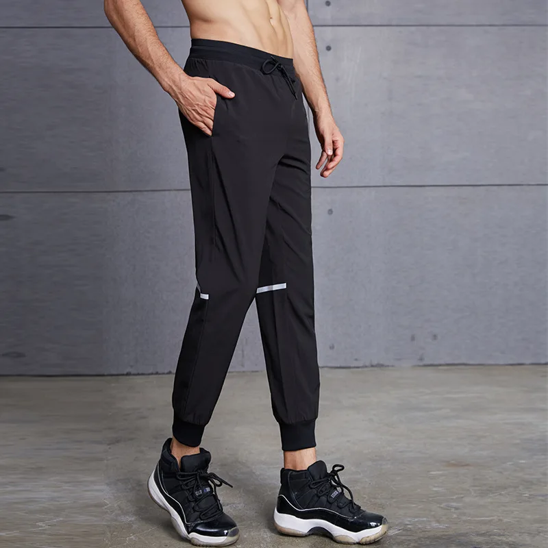 

Athletic Pants Men's Autumn Reflective Breathable Loose Casual Pants Closing Beam Leg Trousers Quick-Dry Running Training Fitnes