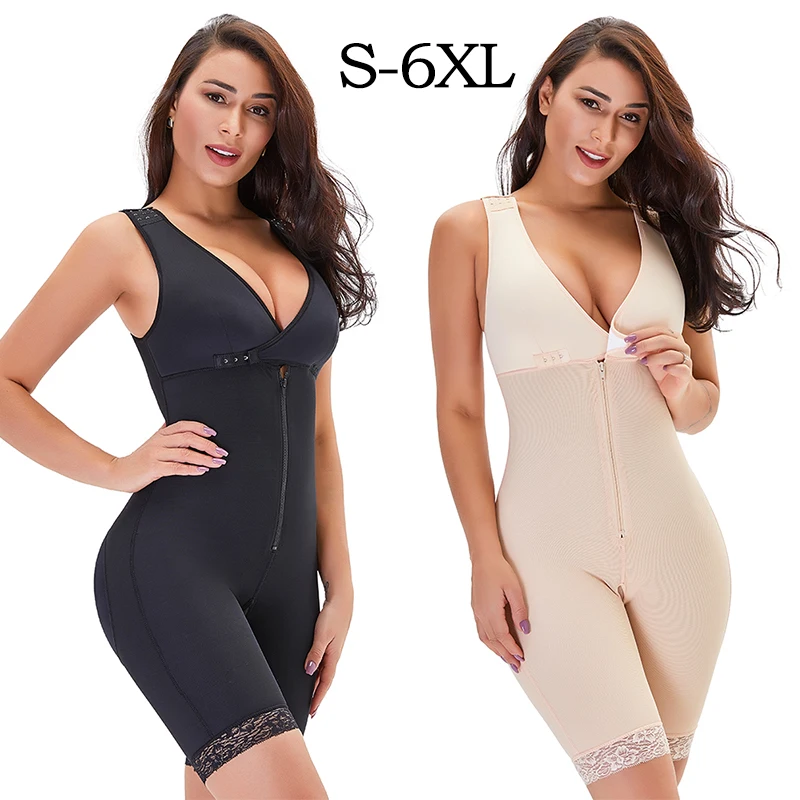 Women full body Shapewear bodysuit Postpartum Girdle Waist trainer Modeling Strap Wedding Underwear Slimming Body Shaper Corset