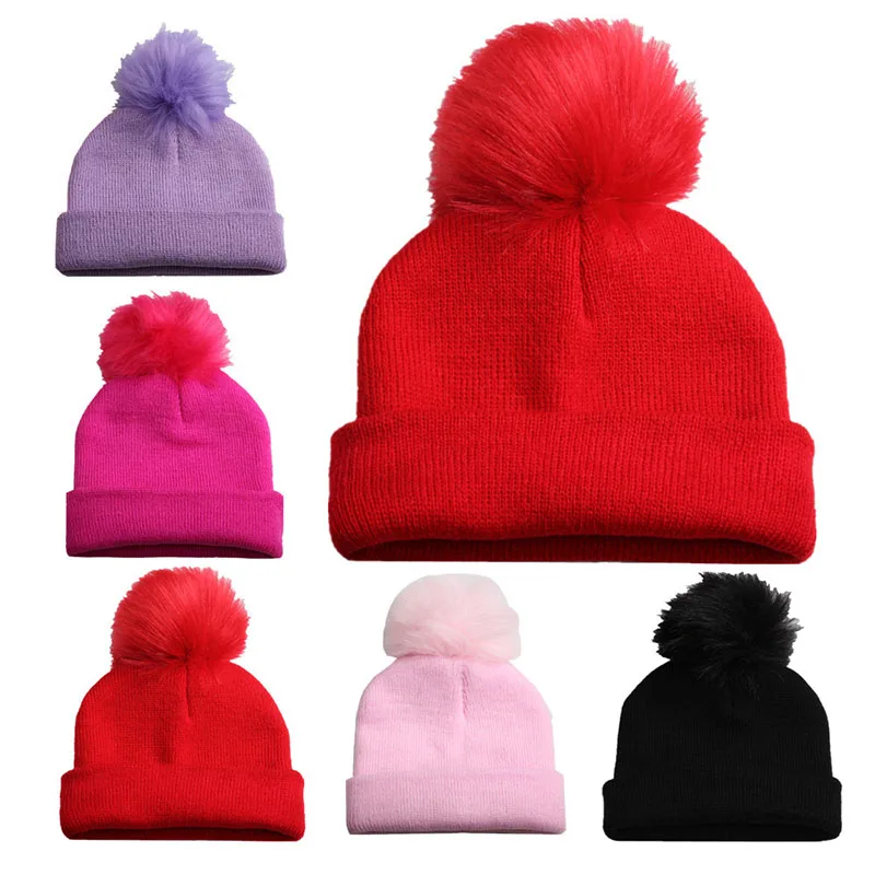 Новинка 2019 зимняя теплая вязаная шапка для новорожденных девочек и мальчиков