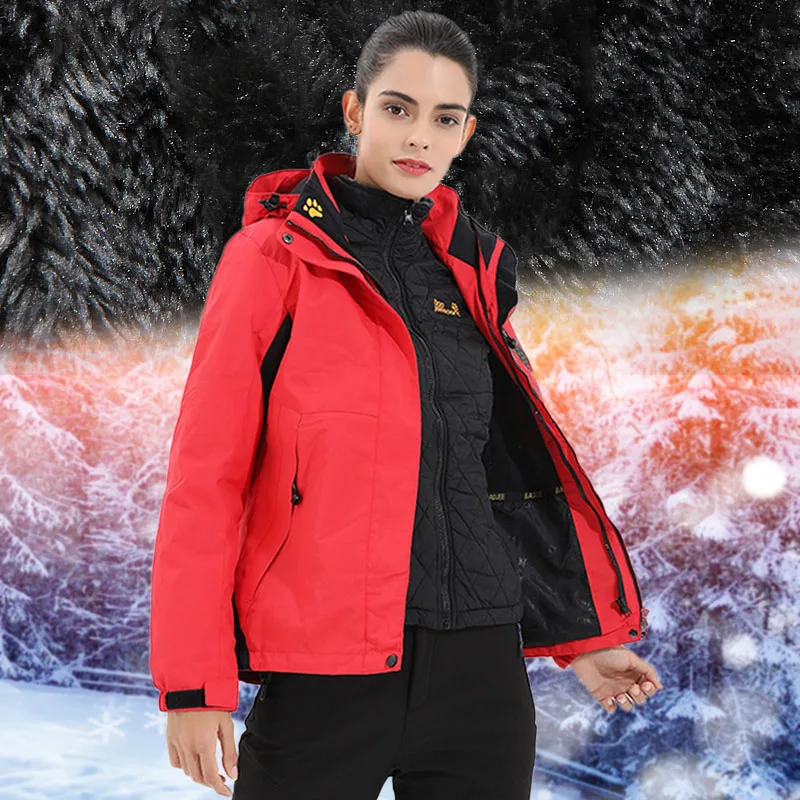 Теплый лыжный костюм для мужчин и женщин, зимняя Лыжная куртка, куртки для сноуборда, водонепроницаемая ветрозащитная дышащая одежда для катания на лыжах