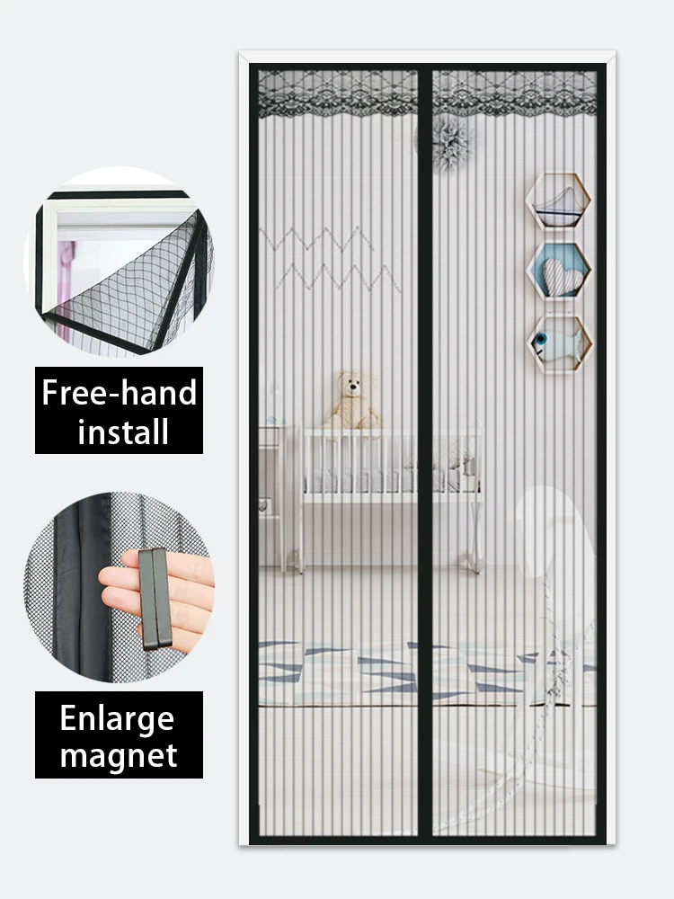 Magnetic Mesh Screen Door Hands-free Anti mosquito Bug Pest Self Sealing`Curtain Magnetic Mesh Screen Door Hands-free Anti mosquito Bug Pest Self Sealing`Curtain