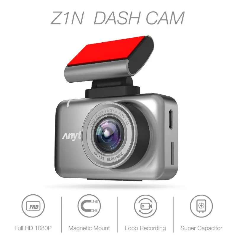 Anytek Z1N FHD 1080P Автомобильный видеорегистратор Камера 2,35 дюймов Dashcam встроенный g-сенсор