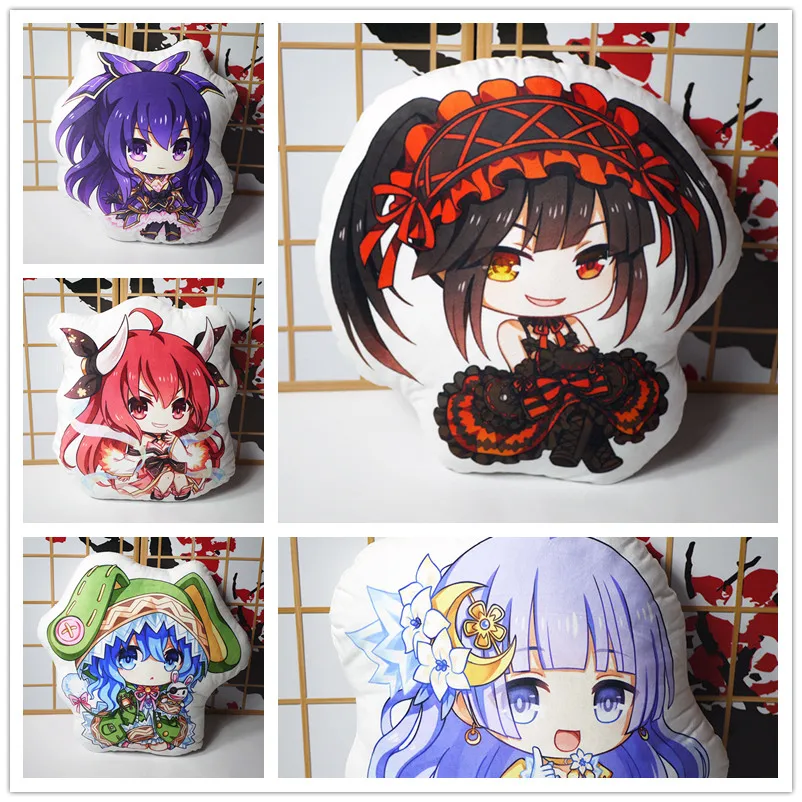 

Игрушка-подушка аниме Yatogami Tohka Tokisaki Kurumi Yoshino плюшевая кукла двухсторонняя наволочка 45 см