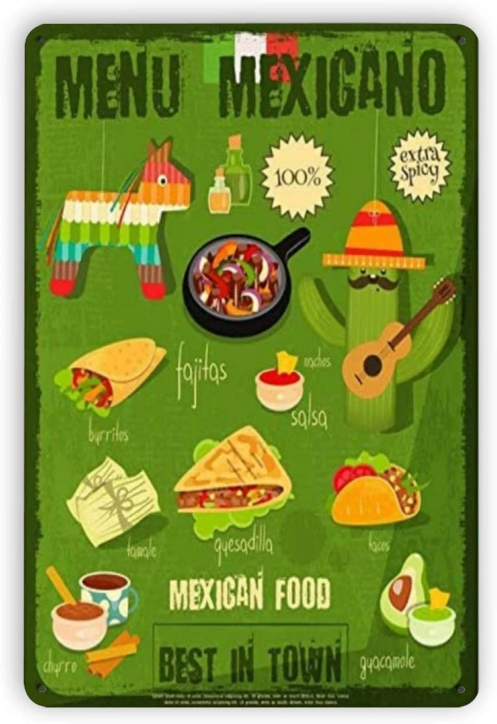 Mexican Food Vintage Retro Metal Sign Wall Plaque Decor Funny Gifts For Bar  Restaurant Home Decoration Mural Posters - Plaques & Signs - AliExpress