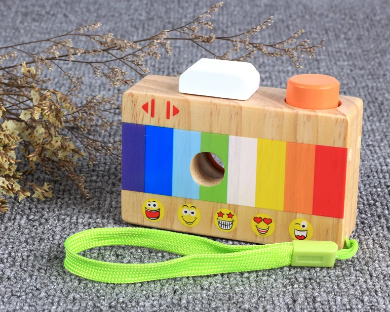 Деревянный пчелиный глаз многоугольник Призма калейдоскоп детские развивающие Игрушки для раннего возраста игровой дом креативная модель Одиночная линза Refle