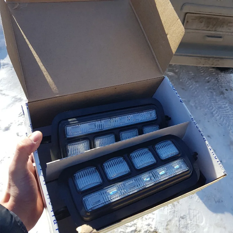 Пара автомобилей Стайлинг Аксессуары светодиодный дневные ходовые огни для Лада