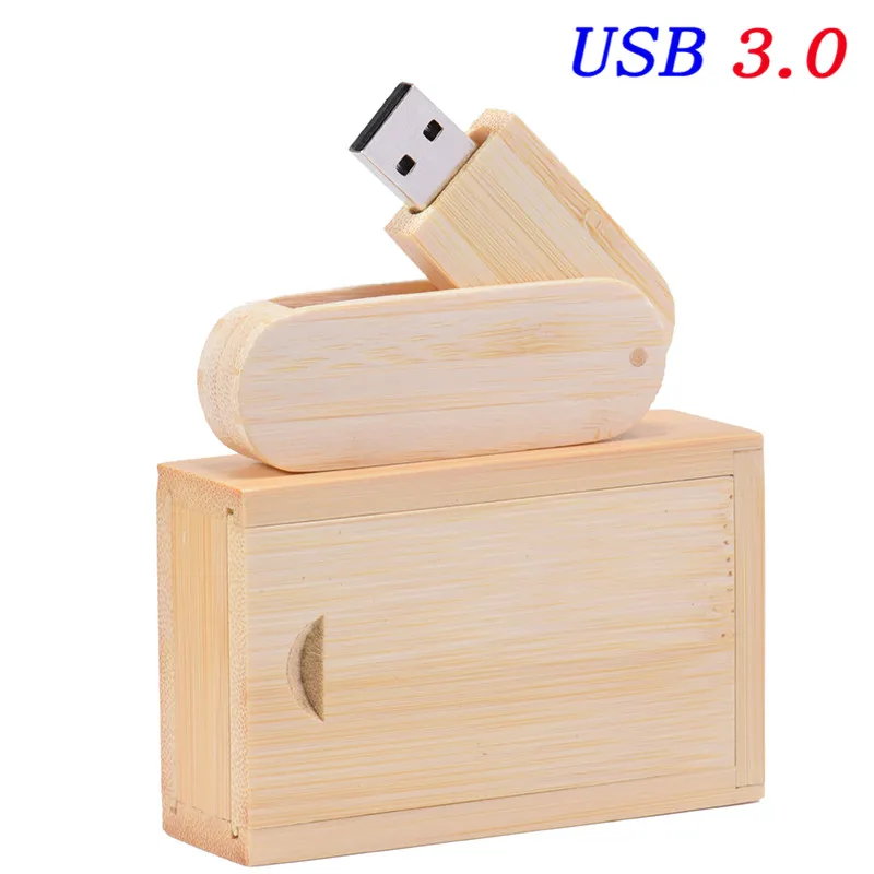 JASTER(более 10 шт бесплатный логотип) деревянный USB3.0+ коробка ручка привод 4 ГБ 8 г 16 г 32 Гб 64 г USB флэш-накопитель фотографии свадебные подарки - Цвет: Bamboo