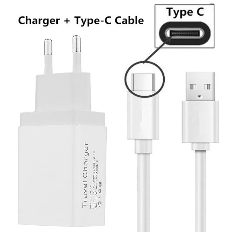 Настенное зарядное устройство Micro usb для Motorola Moto G6 G5 G5S E5 G4 Plus Z Play E5 G7 power G6 Play type C Cable Traver charger Adapter - Тип штекера: this one