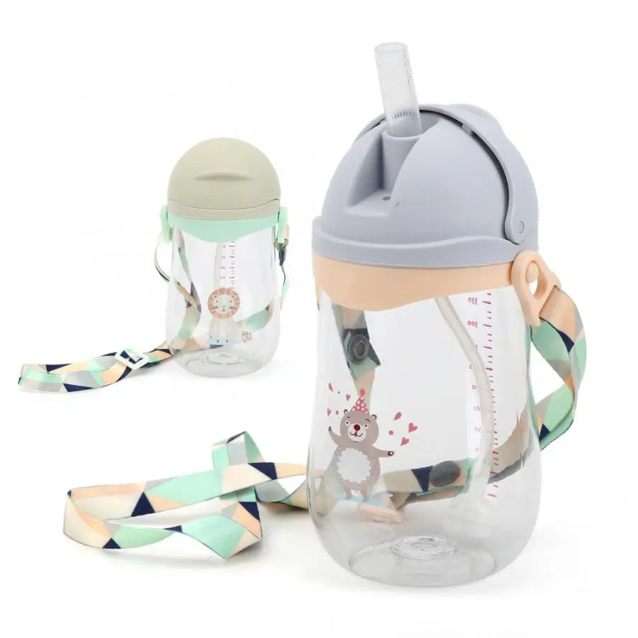 Baby Bottle Non-Spill Cup Sippy with Straw for Children Kids Toddler Learning Drink Water Feeding Handle | Мать и ребенок