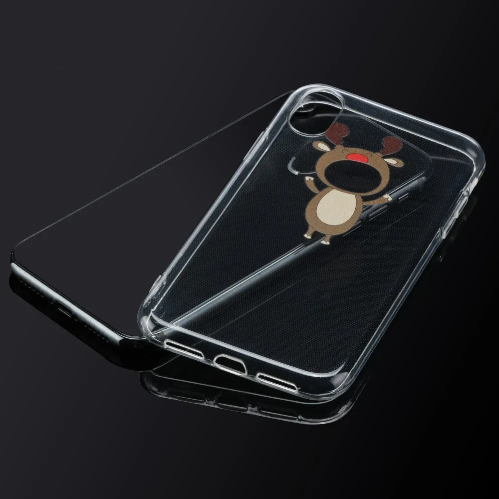 Ультратонкий прозрачный силиконовый чехол для телефона iphone 6,1 дюймов с принтом Санта Клауса, мягкий силиконовый чехол из ТПУ, легкий дизайн, чехол для телефона