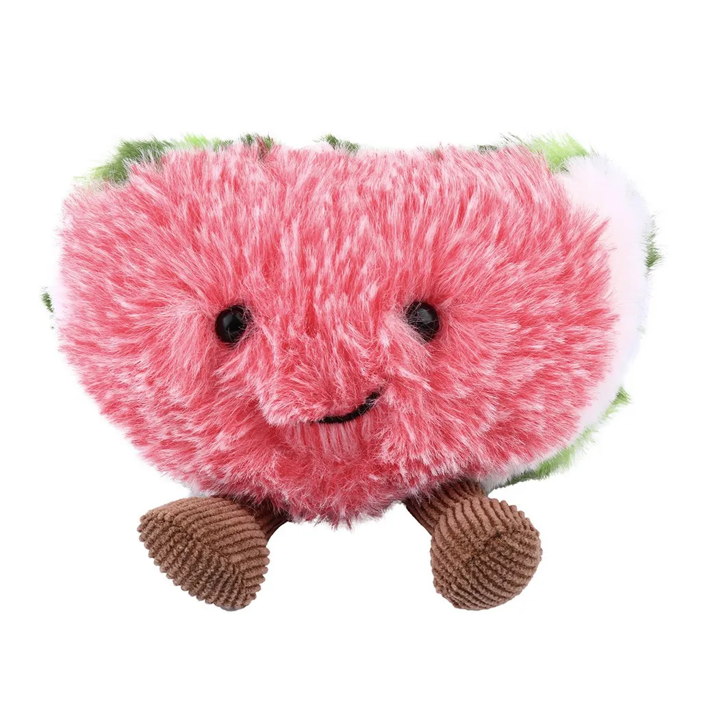 Cartoon Watermelon Plush Toys Doll Selected Fruit Plush Backpack Accessories Lovely Animal Suffed Doll keychain #A