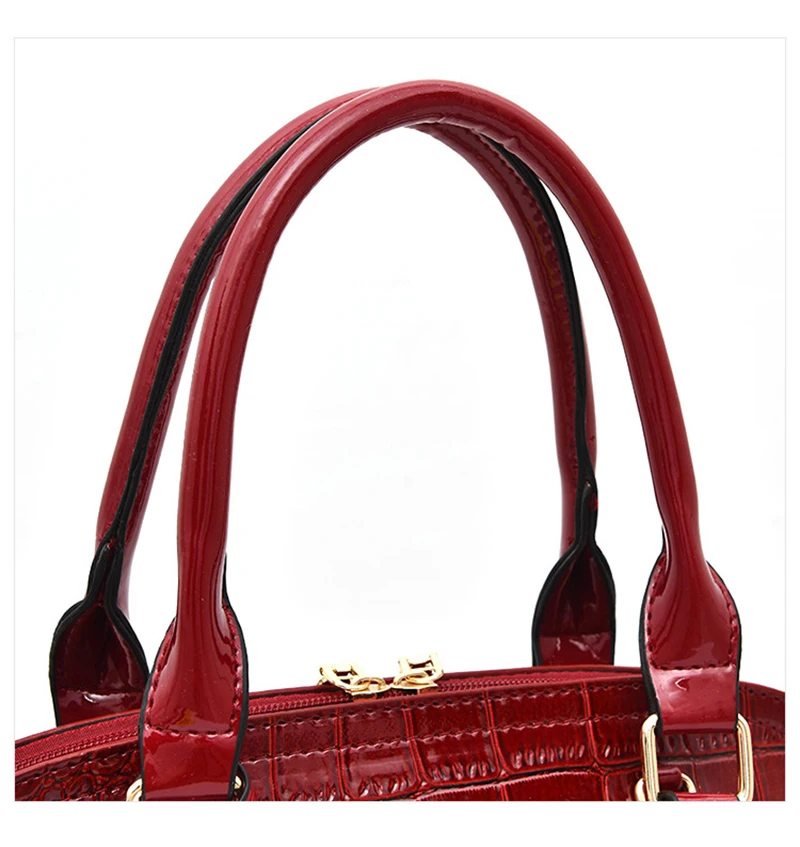 Luxury Tote Bags for Women Crocodile Pattern Shoulder Bag Designer shell pu Leather Ladies Black Handbag Crossbody Bag