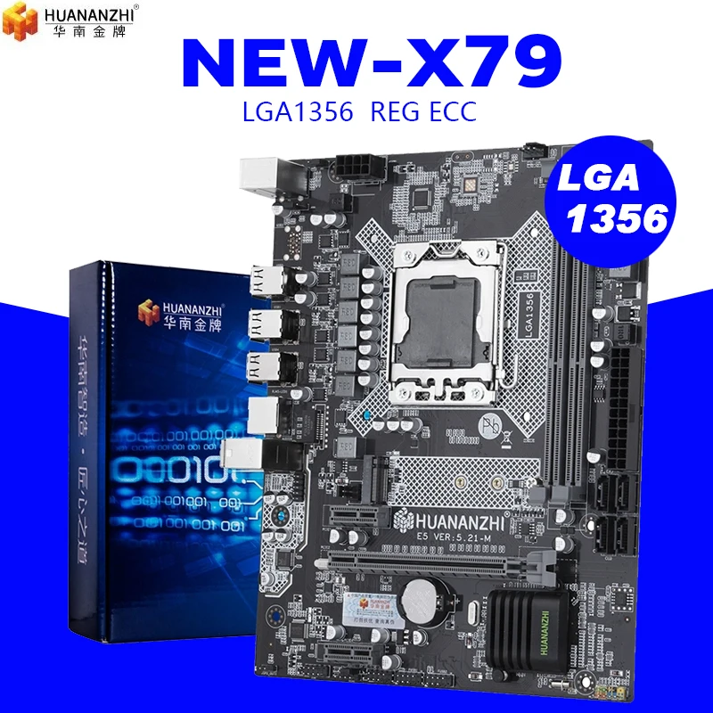 Материнская плата HUANANZHI X9D LGA1356 LGA 1356 PC для настольных компьютеров, подходит для настольного сервера DDR3 ECC REG ram LGA1356