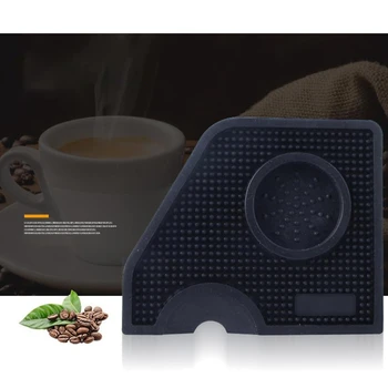

Silicone Coffee Tamper Mat Black Non-Slip Coffee Powder Pad for Espresso 14X12.3cm