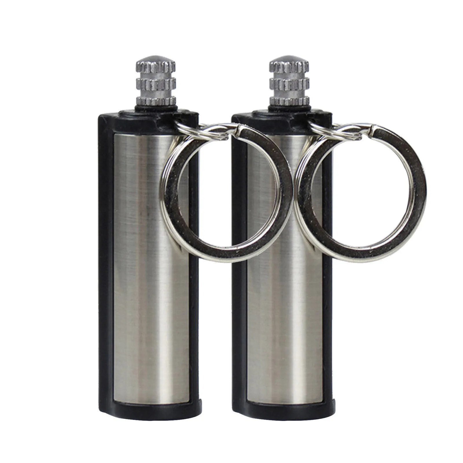 Fashion Lighter Match KeyChain Silver Color Key Chain Outdoor