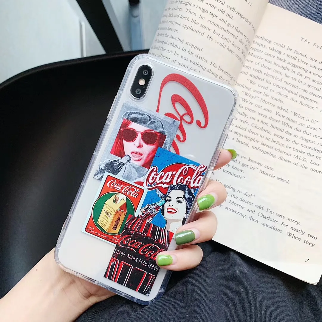 INS Супер Горячая Ретро Кола содовый напиток чехол для телефона iPhone 11 Pro Max X XS XR 6 6s 7 8 Plus культура мягкий прозрачный силиконовый чехол