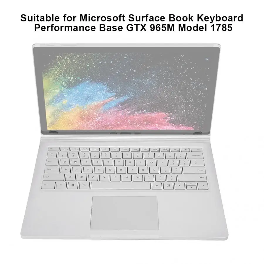 Сменная Клавиатура для ноутбука для microsoft Surface Book GTX 965M Модель 1785 серебристый