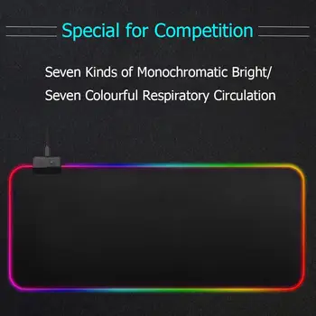 

RGB Gaming Mouse Pad USB Large Big Mat New Computer Mousepad LED Glowing Oversized Colorful Lighting Gaming Keyboard Desk Mat