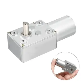 

New DC 24V 1RPM Worm Gear Motor 6mm Shaft High Torque Turbine Reducer