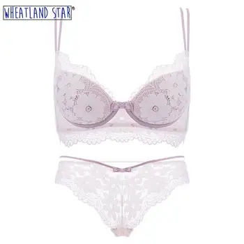 

Lingerie Feminina Lace Lingerie Set Underwire Push Up Bra and Panty Set Adjusted Straps Women's Intimates Underwear & Sleepwears