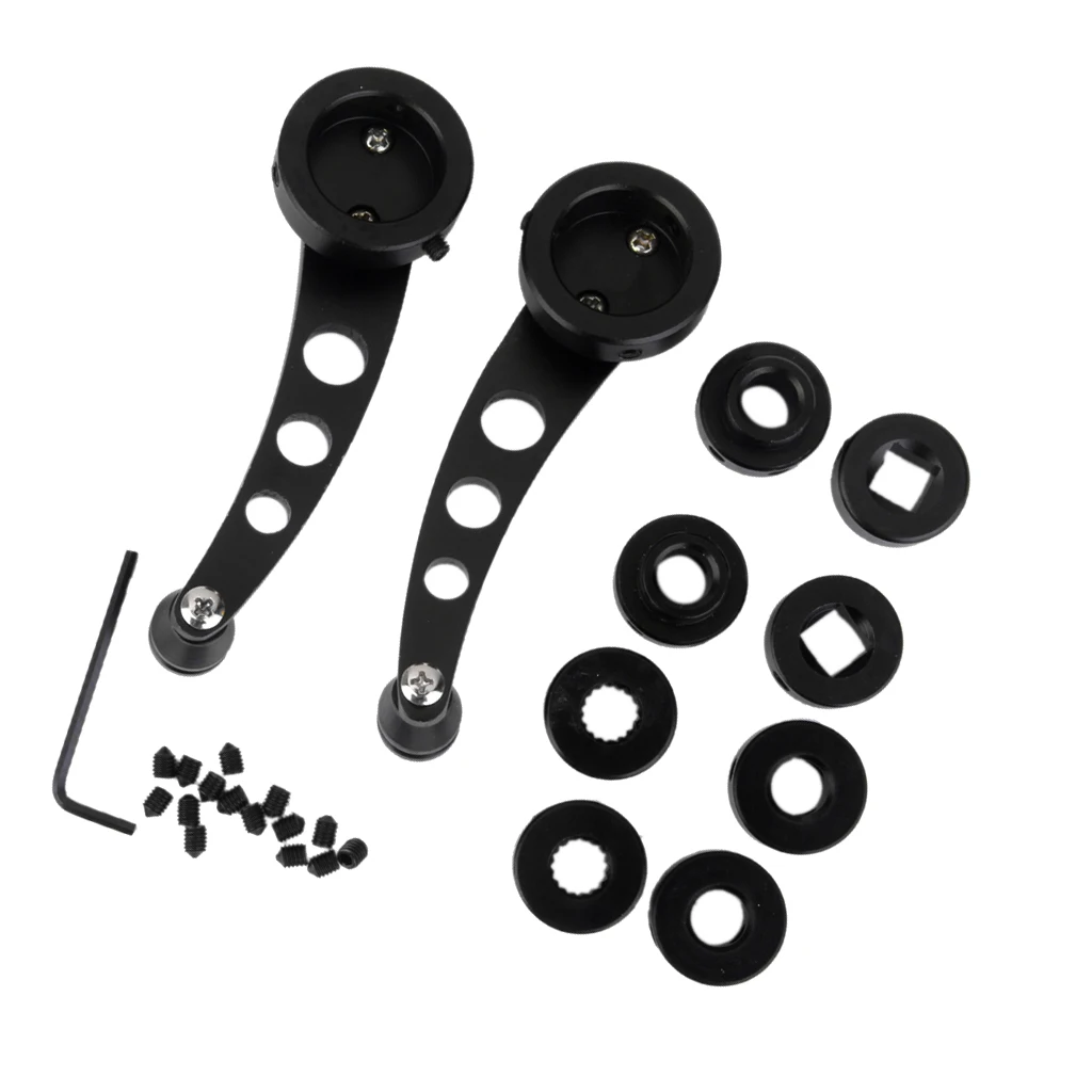 Universal Car Auto Window Winder Kit Crank Door Glass Handle Aluminium Black