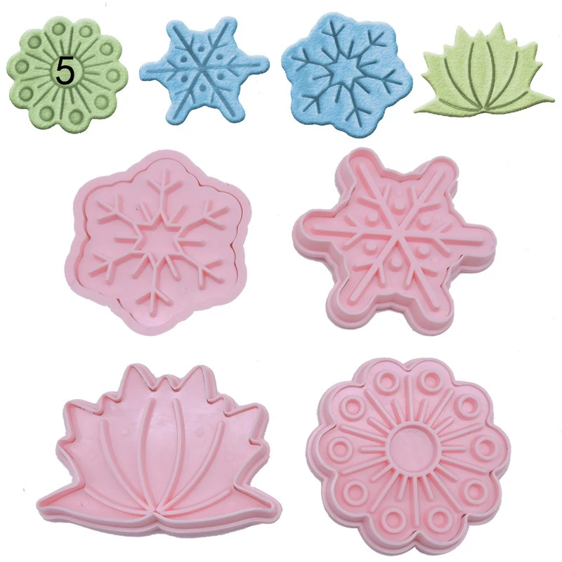 9 Styles 4PcsLot Cookie Cutter Biscuit Sugar Mold Baking Sugar Chocolate Fondant Party Mould For Cupcake Cake Decorating Tools11