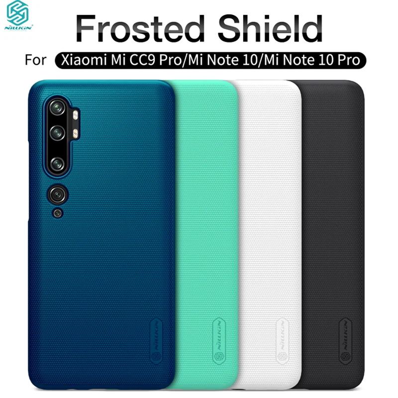 

For Xiaomi Mi CC9 PRO Case Nillkin Frosted Shield PC Hard Back Cover For Xiaomi Mi Note 10/ Note 10 Pro Matte Case Gift Holder