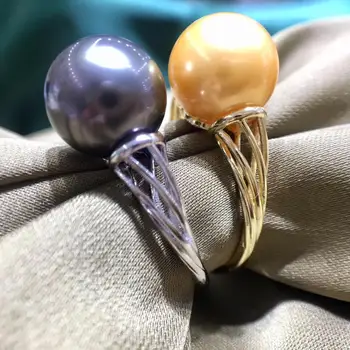 

Hot Classical 925 Silver Adjustable Ring Settings Base Findings Mountings Parts for Oyster Pearl Corals Jade Beads Stones