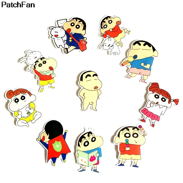 Patchfan 50 шт. Crayon Shin-chan ПВХ водонепроницаемые наклейки для diy скрапбукинга багажа скейтборда ноутбука стены гитары A2589
