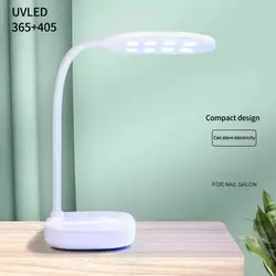 ELECOOL 12W Desktop Lamp Nail Dryer 8 LEDs UV Ice Lamp For Drying Gel Polish Timer Auto Sensor Manicure For Fingernail Toenail
